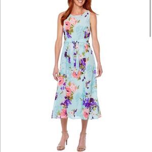 Anne Klein Floral Midi Dress